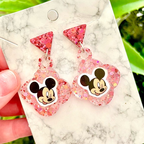Mickey Mouse Acrylic Earrings - Picture 2 of 5